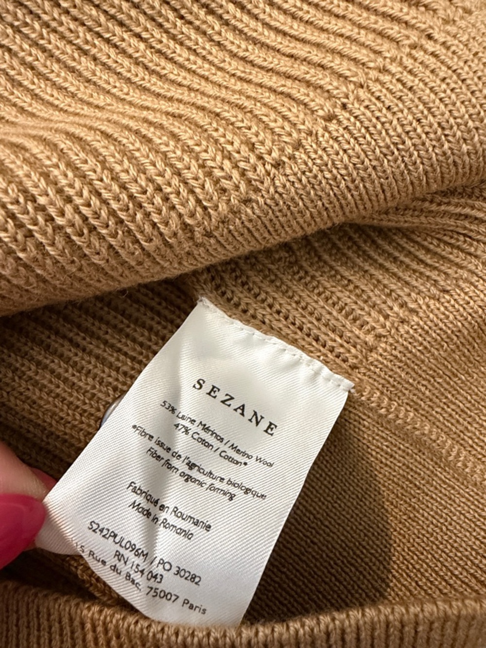 Sezane Sami Jumper and Naelle Skirt Set Camel Size Large - Picture 10 of 13